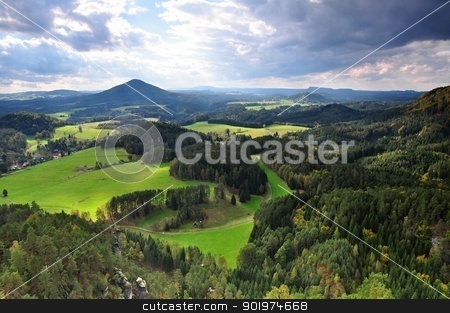 Wild landscape Wild landscape stock photo, Wild landscape and cloudy sky before rain and storm by Ondrej Vladyka