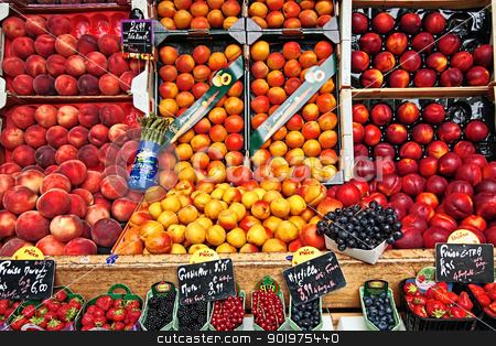 Fresh fruit in the street market, Paris, France Fresh fruit in the street market, Paris, France stock photo, Fresh fruit in the street market, Paris, France by Juliet Photography
