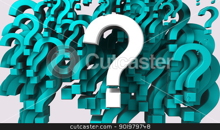 Many question Many question stock photo, 3d image of many question mark isolated in white by carloscastilla