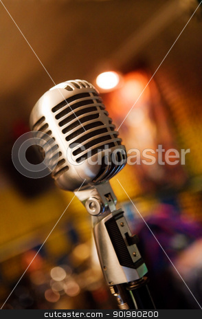 Retro microphone Retro microphone stock photo, Music background with close up image of retro microphone by carloscastilla