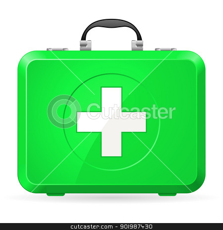 To use this stock image in your creative project, please select the size you need over to the right and click the "Add to Cart" button.
Your downloaded image will come with the Cutcaster watermark removed so don’t worry about the watermark you see on this page. First aid kit stock photo, Green First Aid kit. Illustration on white by dvarg