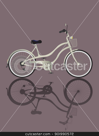 Retro Bicycle Retro Bicycle stock vector clipart, Illustrated retro bicycle and reflection. by Richard Laschon