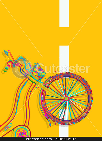 To use this stock image in your creative project, please select the size you need over to the right and click the "Add to Cart" button.
Your downloaded image will come with the Cutcaster watermark removed so don’t worry about the watermark you see on this page. Bike card stock vector clipart, Decorative layout/ template card with a funky bicycle on the road by Richard Laschon