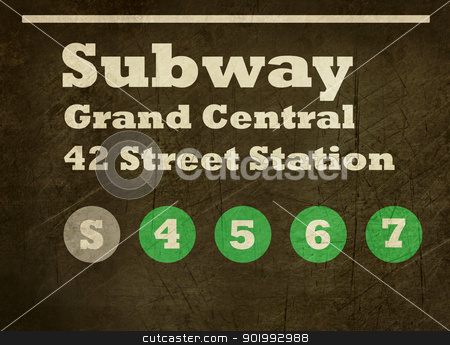 To use this stock image in your creative project, please select the size you need over to the right and click the "Add to Cart" button.
Your downloaded image will come with the Cutcaster watermark removed so don’t worry about the watermark you see on this page. Grunge Grand Central station subway sign stock photo, Grunge New York Grand Central Station, 42 street subway train sign isolated on black background. by Martin Crowdy