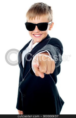 To use this stock image in your creative project, please select the size you need over to the right and click the "Add to Cart" button.
Your downloaded image will come with the Cutcaster watermark removed so don’t worry about the watermark you see on this page. Cheerful young kid pointing towards the camera stock photo, Cheerful young kid pointing towards the camera. Dressed like a businessman by Ishay Botbol