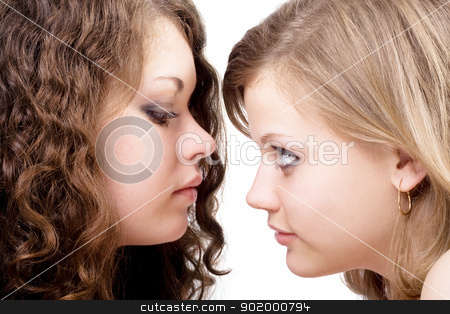 Two sexy beauty young women. Isolated 1 Two sexy beauty young women. Isolated 1 stock photo, Two sexy beauty young women. Isolated 1 by Sergii Sukhorukov