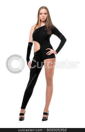 To use this stock image in your creative project, please select the size you need over to the right and click the "Add to Cart" button.
Your downloaded image will come with the Cutcaster watermark removed so don’t worry about the watermark you see on this page. Sexy young woman in skintight black costume stock photo, Sexy young woman in skintight black costume. Isolated by Sergii Sukhorukov