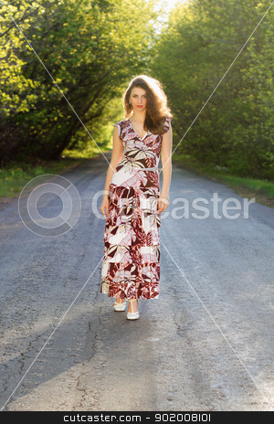 To use this stock image in your creative project, please select the size you need over to the right and click the "Add to Cart" button.
Your downloaded image will come with the Cutcaster watermark removed so don’t worry about the watermark you see on this page. Pretty young woman stock photo, Pretty young woman standing on the road by Sergii Sukhorukov
