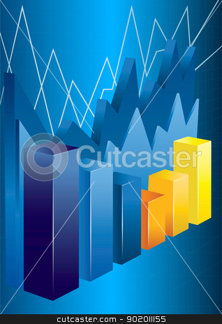 To use this stock image in your creative project, please select the size you need over to the right and click the "Add to Cart" button.
Your downloaded image will come with the Cutcaster watermark removed so don’t worry about the watermark you see on this page. Business Chart stock vector clipart, 3d financial graph stat business background by monicaodo