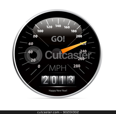 Speedometer with 2013 counter in vector speedometer with 2013 counter in vector stock photo, speedometer with 2013 counter in vector on white background by sermax55