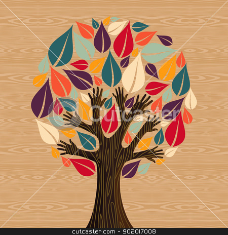 To use this stock image in your creative project, please select the size you need over to the right and click the "Add to Cart" button.
Your downloaded image will come with the Cutcaster watermark removed so don’t worry about the watermark you see on this page. Abstract Diversity Tree hands stock vector clipart, Abstract eco friendly diversity tree hands illustration. Vector file layered for easy manipulation and custom coloring. by Cienpies Design