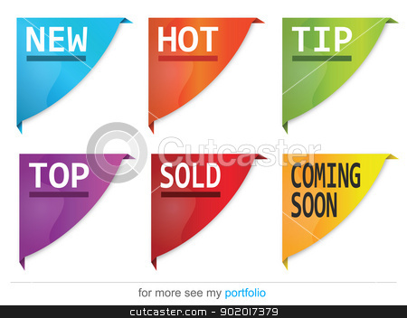 To use this stock image in your creative project, please select the size you need over to the right and click the "Add to Cart" button.
Your downloaded image will come with the Cutcaster watermark removed so don’t worry about the watermark you see on this page. Corner ribbons-Sign-Symbol-Vector-New,Sold,Hot,Sale stock photo, Vector image for various applications: websites, print, icons, logo, sign, advertising, business, internet and other uses. Vector can adjust color to your liking. Ribbon. by Milan Gudába