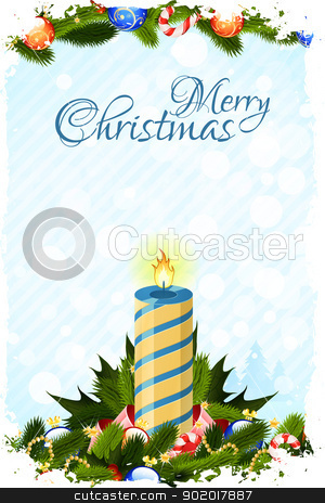 To use this stock image in your creative project, please select the size you need over to the right and click the "Add to Cart" button.
Your downloaded image will come with the Cutcaster watermark removed so don’t worry about the watermark you see on this page. Grungy Christmas Card with Decorations stock vector clipart, Grungy Christmas Card with Candle Fir Trees and Decoration by Vadym Nechyporenko