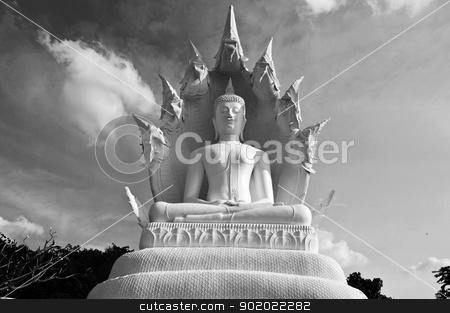 To use this stock image in your creative project, please select the size you need over to the right and click the "Add to Cart" button.
Your downloaded image will come with the Cutcaster watermark removed so don’t worry about the watermark you see on this page. Black and white great Buddha. stock photo, Black and white great Buddha. in thailand. by stockerman