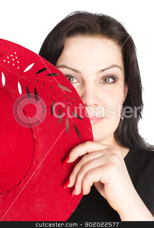 To use this stock image in your creative project, please select the size you need over to the right and click the "Add to Cart" button.
Your downloaded image will come with the Cutcaster watermark removed so don’t worry about the watermark you see on this page. young beautiful woman with red hat stock photo, Young beautiful woman with red hat. Isolated on white by Aikon
