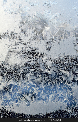 Ice pattern Ice pattern stock photo, Beautiful ice pattern on cold glass texture. by Yulia Chupina
