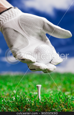 To use this stock image in your creative project, please select the size you need over to the right and click the "Add to Cart" button.
Your downloaded image will come with the Cutcaster watermark removed so don’t worry about the watermark you see on this page. Let's play a round of golf! stock photo, Golf ball on the green grass. Studio Shot! by fikmik
