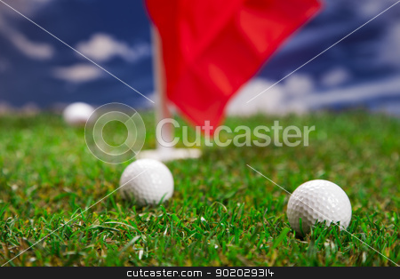 To use this stock image in your creative project, please select the size you need over to the right and click the "Add to Cart" button.
Your downloaded image will come with the Cutcaster watermark removed so don’t worry about the watermark you see on this page. Let's play a round of golf! stock photo, Golf ball on the green grass. Studio Shot! by fikmik