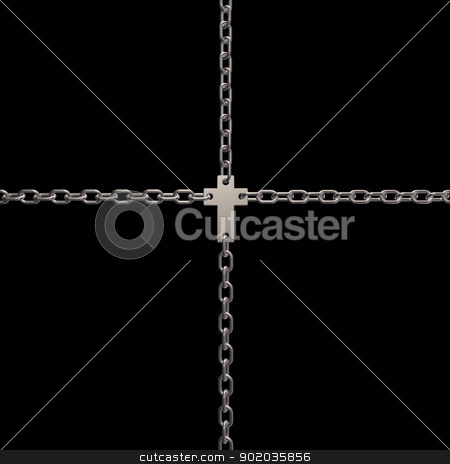 To use this stock image in your creative project, please select the size you need over to the right and click the "Add to Cart" button.
Your downloaded image will come with the Cutcaster watermark removed so don’t worry about the watermark you see on this page. christian cross stock photo, christian cross in chains - 3d illustration by J?