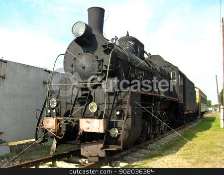 To use this stock image in your creative project, please select the size you need over to the right and click the "Add to Cart" button.
Your downloaded image will come with the Cutcaster watermark removed so don’t worry about the watermark you see on this page. Ancient black steam locomotive stock photo, The image of ancient black steam locomotive by Alexander Matvienko