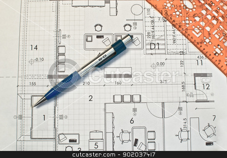 To use this stock image in your creative project, please select the size you need over to the right and click the "Add to Cart" button.
Your downloaded image will come with the Cutcaster watermark removed so don’t worry about the watermark you see on this page. heap of architectural design and project blueprints drawings of house plan on table background stock photo, heap of architectural design and project blueprints drawings of house plan on table background by vician