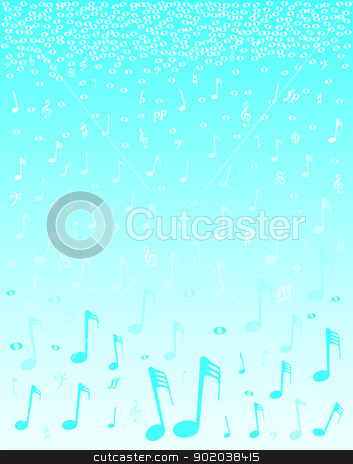 Snowing Music Snowing Music stock vector clipart, A selection of musical notes and symbols falling as if snow by Kotto