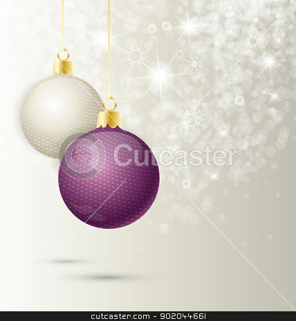 To use this stock image in your creative project, please select the size you need over to the right and click the "Add to Cart" button.
Your downloaded image will come with the Cutcaster watermark removed so don’t worry about the watermark you see on this page. Christmas balls stock vector clipart, Background with Christmas ball and snowflakes, illustration. by Miroslava Hlavacova