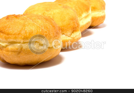 To use this stock image in your creative project, please select the size you need over to the right and click the "Add to Cart" button.
Your downloaded image will come with the Cutcaster watermark removed so don’t worry about the watermark you see on this page. Doughnut isolated on white stock photo, Doughnut isolated on white close up by Natika