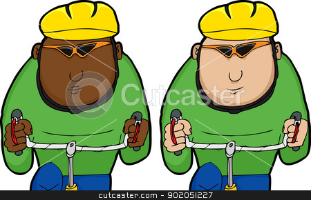 Bicycle Race Training Bicycle Race Training stock vector clipart, Male bicycle racer training isolated on white background by Eric Basir