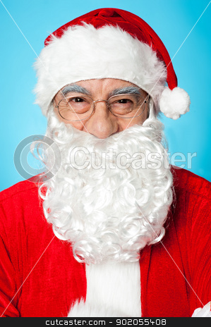 Profile shot of smiling Father Santa Profile shot of smiling Father Santa stock photo, Merry Christmas, Profile shot of smiling Father Santa. by Ishay Botbol