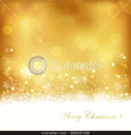 Golden glowing Christmas background with stars, snowflakes and lights Golden glowing Christmas background with stars, snowflakes and lights stock vector clipart, Festive gold background with out of focus light dots, stars,snowflakes and copy space. Great for the festive season of Christmas to come or any other golden aniversary occasion. by Ina Wendrock
