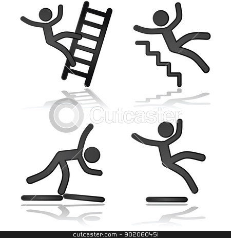 accidents happen stock vector christmas trees falling over