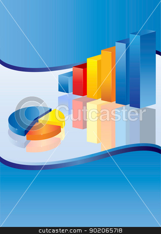 To use this stock image in your creative project, please select the size you need over to the right and click the "Add to Cart" button.
Your downloaded image will come with the Cutcaster watermark removed so don’t worry about the watermark you see on this page. Blue Business Chart stock vector clipart, 3d financial graph stat business background by monicaodo