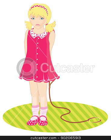 Child in pink dress Child in pink dress stock vector clipart, Vector illustration of Child in pink dress by SonneOn