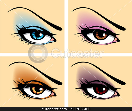 Set of eyes Set of eyes stock vector clipart, Vector illustration of Set of eyes by SonneOn