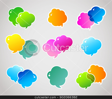 To use this stock image in your creative project, please select the size you need over to the right and click the "Add to Cart" button.
Your downloaded image will come with the Cutcaster watermark removed so don’t worry about the watermark you see on this page. Color hand drawn speech bubbles stock vector clipart, Vector illustration of Color hand drawn speech bubbles by SonneOn