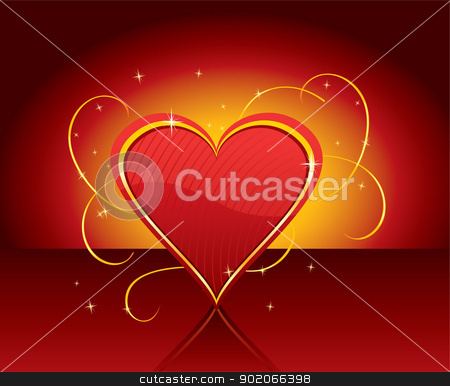 Valentine`s card with red hearts Valentine`s card with red hearts stock vector clipart, Valentine`s card with red hearts by SonneOn