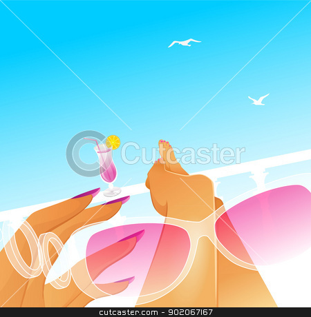 To use this stock image in your creative project, please select the size you need over to the right and click the "Add to Cart" button.
Your downloaded image will come with the Cutcaster watermark removed so don’t worry about the watermark you see on this page. Summer rest stock vector clipart, Vector illustration of Summer rest by SonneOn