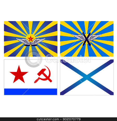 To use this stock image in your creative project, please select the size you need over to the right and click the "Add to Cart" button.
Your downloaded image will come with the Cutcaster watermark removed so don’t worry about the watermark you see on this page. Flags of the Air Force and Navy of the USSR and Russia stock photo, Flags of the Air Force and Navy of the USSR and Russia. An illustration on a white background. by Sergey Skryl