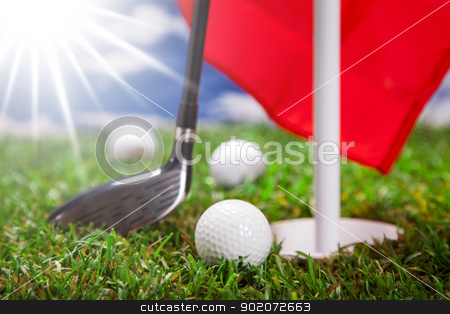 To use this stock image in your creative project, please select the size you need over to the right and click the "Add to Cart" button.
Your downloaded image will come with the Cutcaster watermark removed so don’t worry about the watermark you see on this page. Let's play a round of golf! stock photo, Golf ball on the green grass. Studio Shot! by fikmik