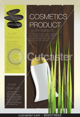 Spa Cosmetic flyer Spa Cosmetic flyer stock vector clipart, Spa Cosmetic flyer isolated on background by Natashasha
