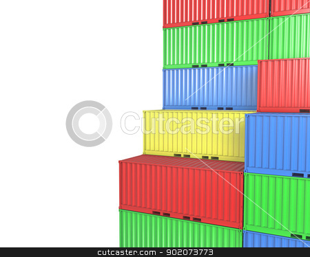 To use this stock image in your creative project, please select the size you need over to the right and click the "Add to Cart" button.
Your downloaded image will come with the Cutcaster watermark removed so don’t worry about the watermark you see on this page. Group of freight containers, with blanks space stock photo, Group of freight containers, with blanks space, isolated on white background by Zelfit
