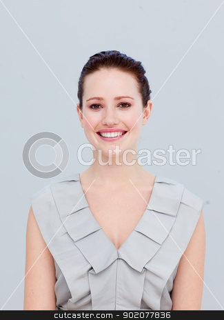 To use this stock image in your creative project, please select the size you need over to the right and click the "Add to Cart" button.
Your downloaded image will come with the Cutcaster watermark removed so don’t worry about the watermark you see on this page. Portrait of a smiling beautiful businesswoman stock photo, Portrait of a beautiful businesswoman smiling at the camera by Wavebreak Media