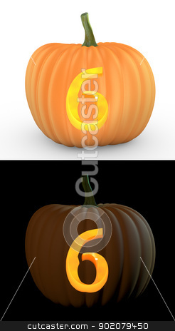 To use this stock image in your creative project, please select the size you need over to the right and click the "Add to Cart" button.
Your downloaded image will come with the Cutcaster watermark removed so don’t worry about the watermark you see on this page. Number 6 carved on pumpkin jack lantern stock photo, Number 6 carved on pumpkin jack lantern isolated on and white background by Zelfit