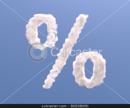 Percent shape clouds Percent shape clouds stock photo, Percent shape clouds, isolated on white background by Zelfit