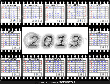 To use this stock image in your creative project, please select the size you need over to the right and click the "Add to Cart" button.
Your downloaded image will come with the Cutcaster watermark removed so don’t worry about the watermark you see on this page. A calendar on 2013 is English stock photo, A calendar on 2013 is English on a film by tanu666a