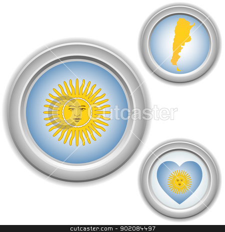 Argentina Buttons with heart, map and flag Argentina Buttons with heart, map and flag stock vector clipart, Vector - Argentina Buttons with heart, map and flag by AUGUSTO CABRAL