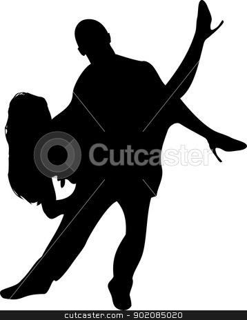 To use this stock image in your creative project, please select the size you need over to the right and click the "Add to Cart" button.
Your downloaded image will come with the Cutcaster watermark removed so don’t worry about the watermark you see on this page. Couple of Dancers Silhouette on white background. stock vector clipart, Couple of Dancers Silhouette on white background. Editable Vector Illustration by gubh83