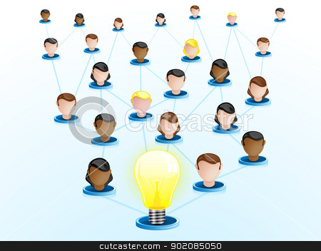 To use this stock image in your creative project, please select the size you need over to the right and click the "Add to Cart" button.
Your downloaded image will come with the Cutcaster watermark removed so don’t worry about the watermark you see on this page. Creativity Network Crowdsourcing stock vector clipart, Vector - Creativity Network Crowdsourcing by Augusto Cabral Graphiste Rennes