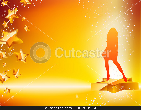 To use this stock image in your creative project, please select the size you need over to the right and click the "Add to Cart" button.
Your downloaded image will come with the Cutcaster watermark removed so don’t worry about the watermark you see on this page. Girl Dancing on Star Yellow Flyer. stock vector clipart, Girl Dancing on Star Yellow Flyer. Editable Vector Image by AUGUSTO CABRAL